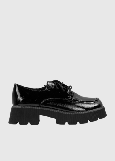 Berenguela black women's lace-up loafers