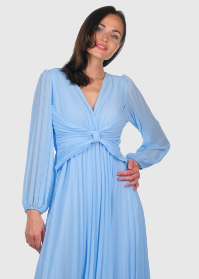Guillermina light blue long sleeve dress 