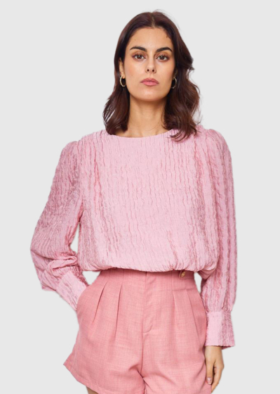 Ruperta pink long sleeve blouse