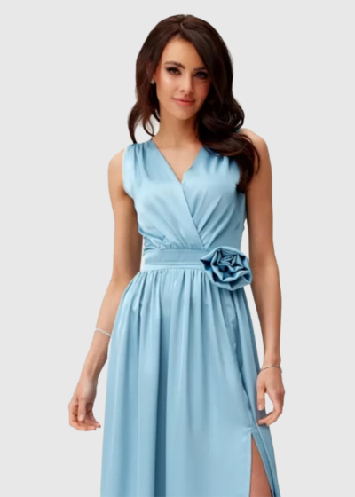 Acucena light blue long evening dress
