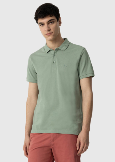 Light green men's polo shirt