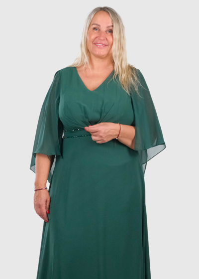 Sebastiana Lielo izmēru zaļa vakarkleita