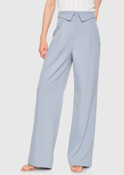 Azara light blue women's wide leg pants