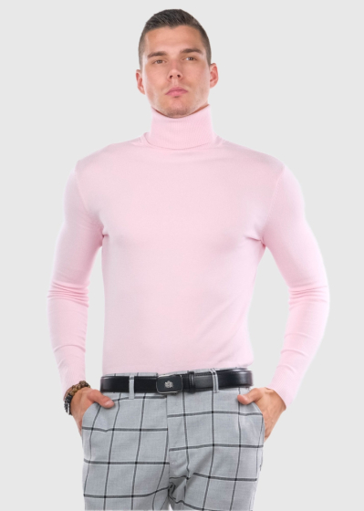 Sergio light pink men's turtleneck