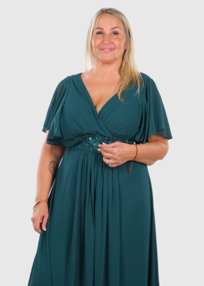 Azumi Plus Size green long evening dress