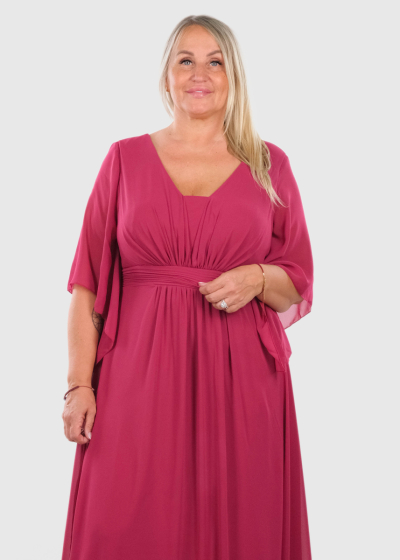 Amori Plus Size pink evening dress