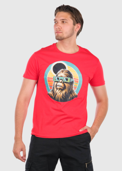 Aydin red men's t-shirt with a print