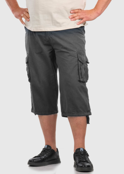 Arrow Plus Size dark grey shorts with patch pockets