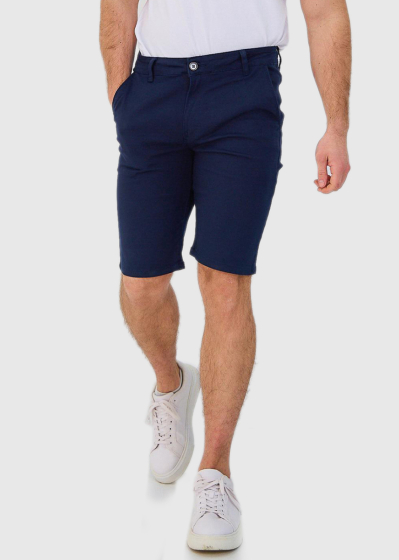 Datk blue men's shorts with pockets