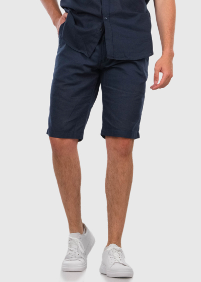 Asuman Plus Size dark blue men's shorts