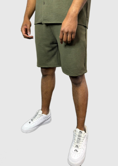 Binh khaki drawstring shorts