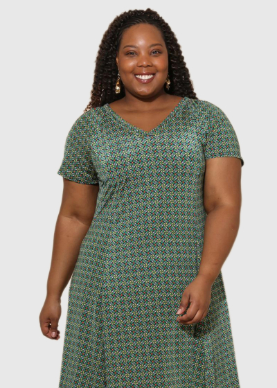 Cath Plus Size green short dress