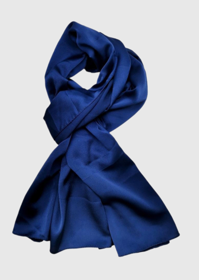 Catrice dark blue silk scarf