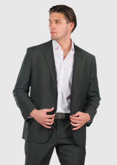 Akon Slim Fit green men's suit