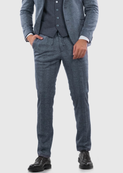 Slim Fit blue men's trousers