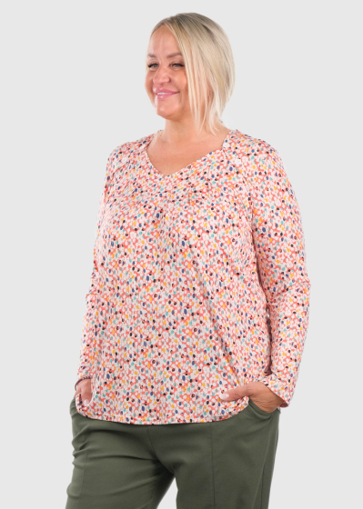 Aslaug Plus Size blouse with long sleeves