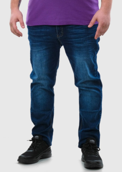 Regular Fit Plus Size dark blue jeans