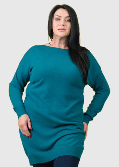 Delicia Lielo izmēru zila džemperkleita