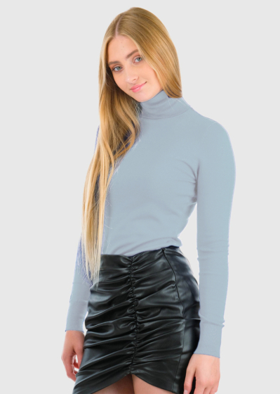 Perla blue women's turtleneck