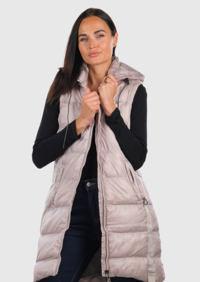 Emilianna pelēka sieviešu gara veste