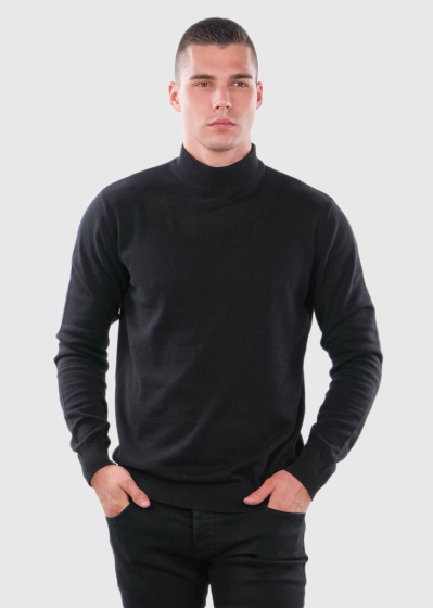 Daren black mens turtleneck