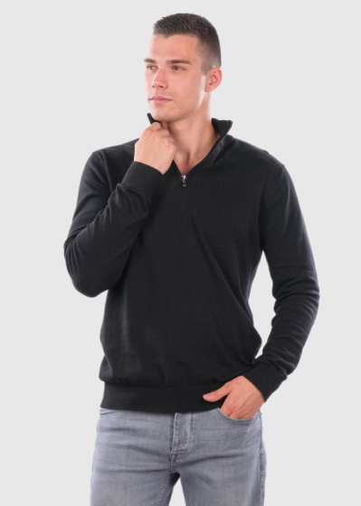 Emrah black zipped sweater