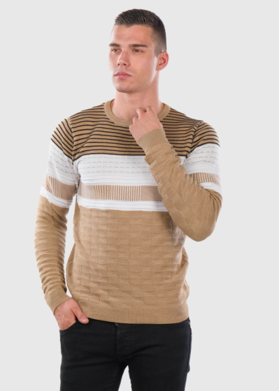 Eshan beige men's sweater
