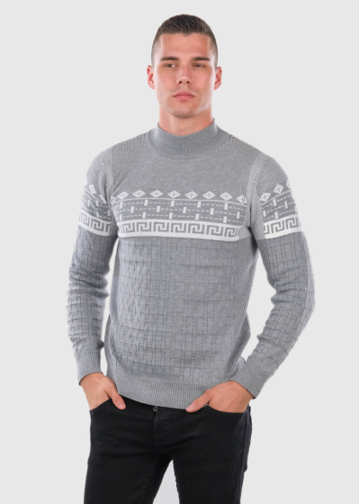 Ezreal grey sweater with pattern