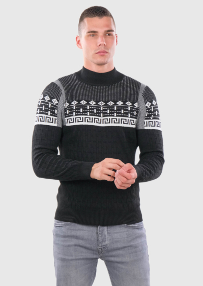 Ezreal black sweater with pattern