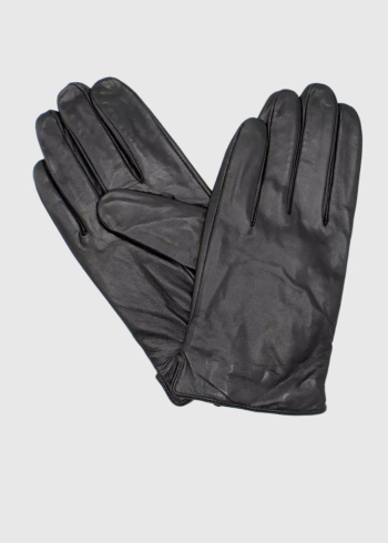 Iacopo black leather mens gloves