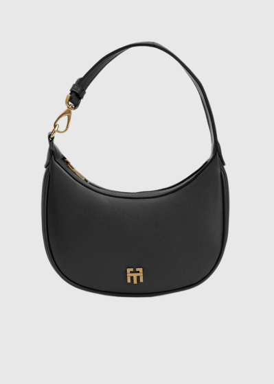 Black cross body bag with zipper