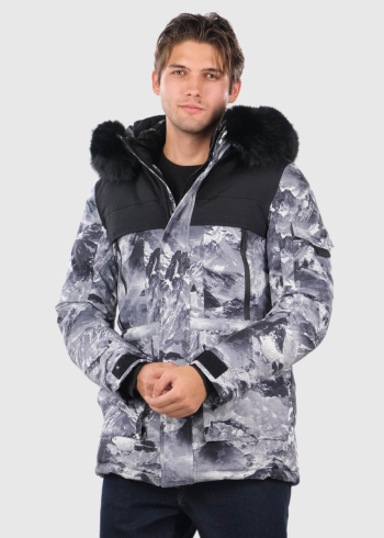 Ewan men's printed parka