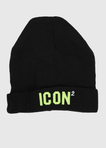 Icon черная шапка с логотипом