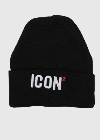 Icon черная шапка с логотипом
