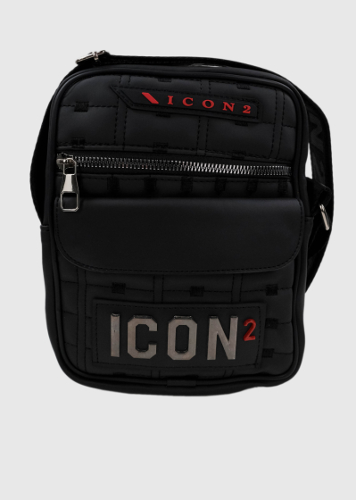 Icon black mens bag with a logo