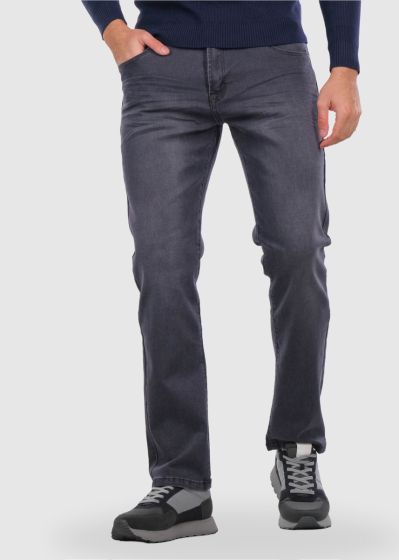 Regular Fit dark grey mens jeans