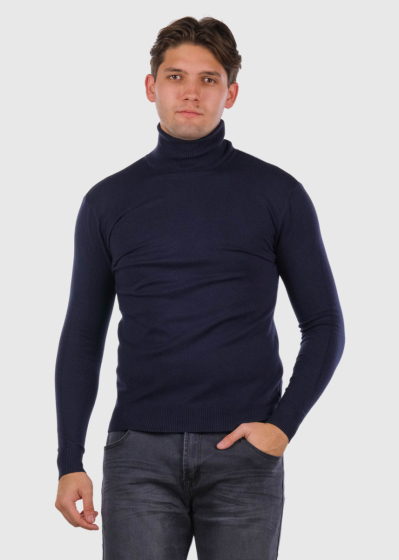 Sergio dark blue men's turtleneck