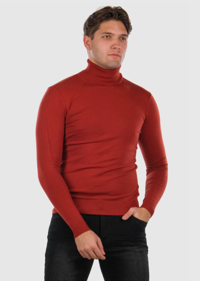 Sergio dark orange men's turtleneck