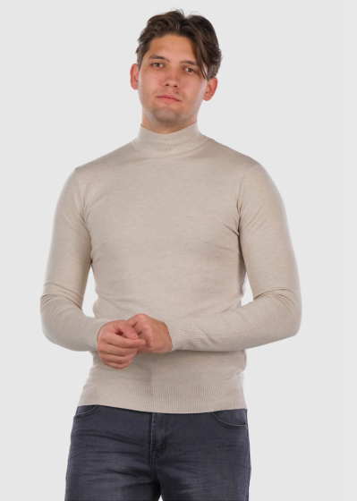 Gildas light beige high neck sweater