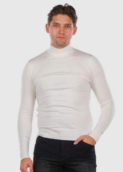 Gildas white high neck sweater