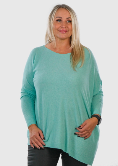 Lila Plus Size mint women's sweater