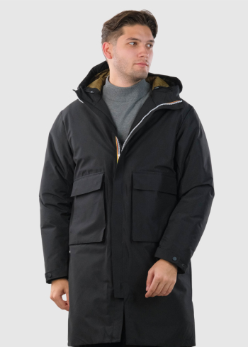 Lotem black men's long jacket