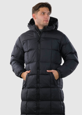 Lothar black men's long jacket