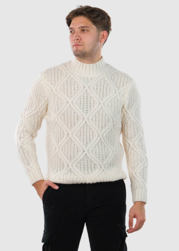 Layne white knitted sweater