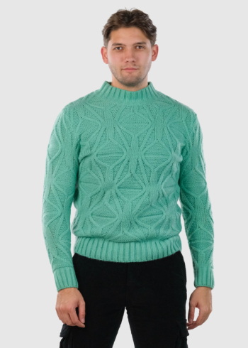 Lefty light green men's knitted sweater