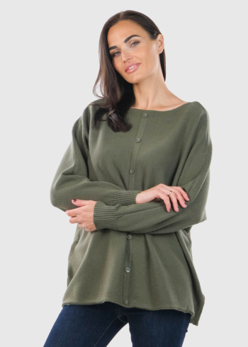 Lenuta khaki women's sweater