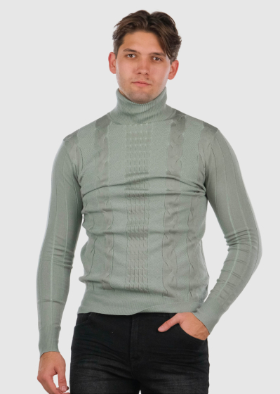 Lothar green high neck sweater