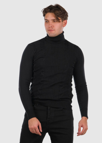 Lothar black high neck sweater