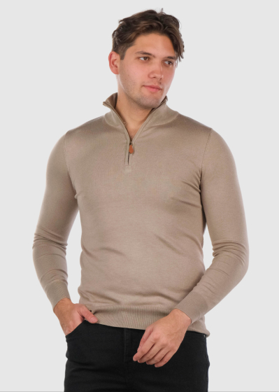 Hugo beige zipped sweater