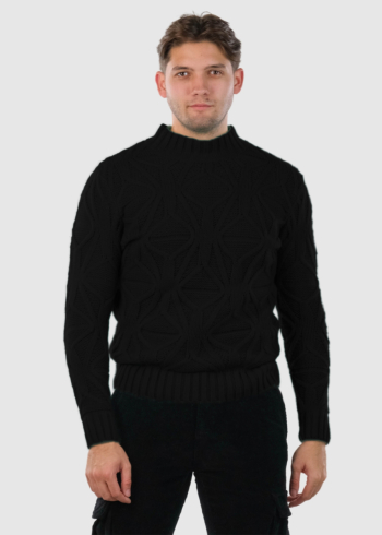 Lefty black men's knitted sweater
